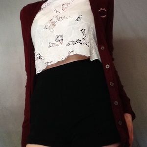 Maroon Hollister cardigan